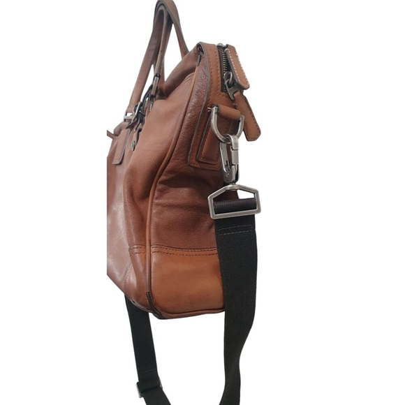 Tumi Beacon Hill Irving Slim Briefs Business Tan Leather Messenger Bag - Picture 7 of 16